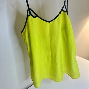 Nasty Gal Black and Yellow Tank Top